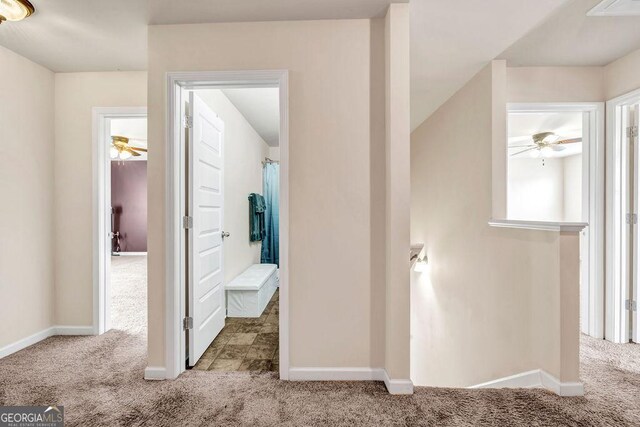 full bathroom featuring vanity, separate shower and tub, and toilet