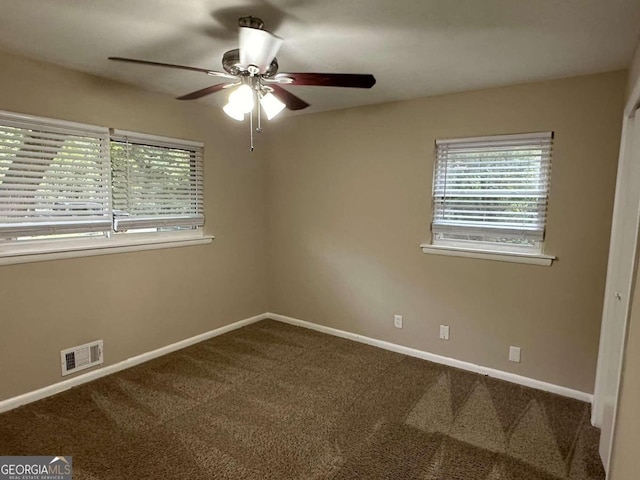 3188 Convair Ln, Decatur, GA 30032 - carpeted empty room featuring visible vents, baseboards, and ceiling fan