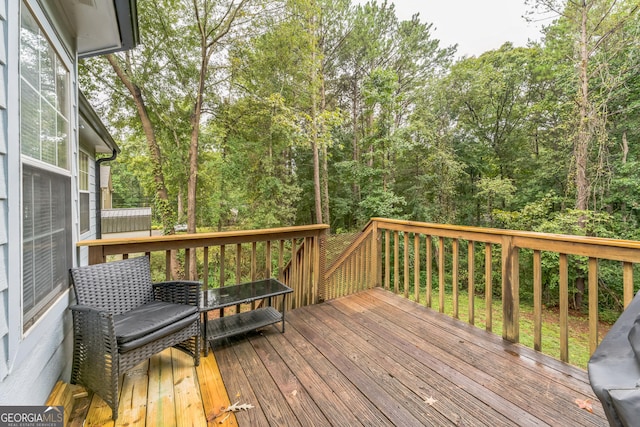 view of wooden deck