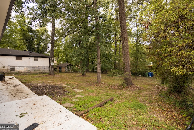 view of yard featuring central AC unit