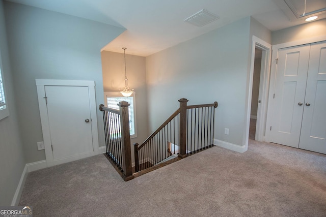 interior space featuring carpet flooring