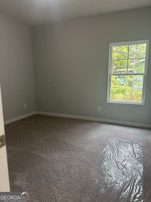 view of carpeted spare room