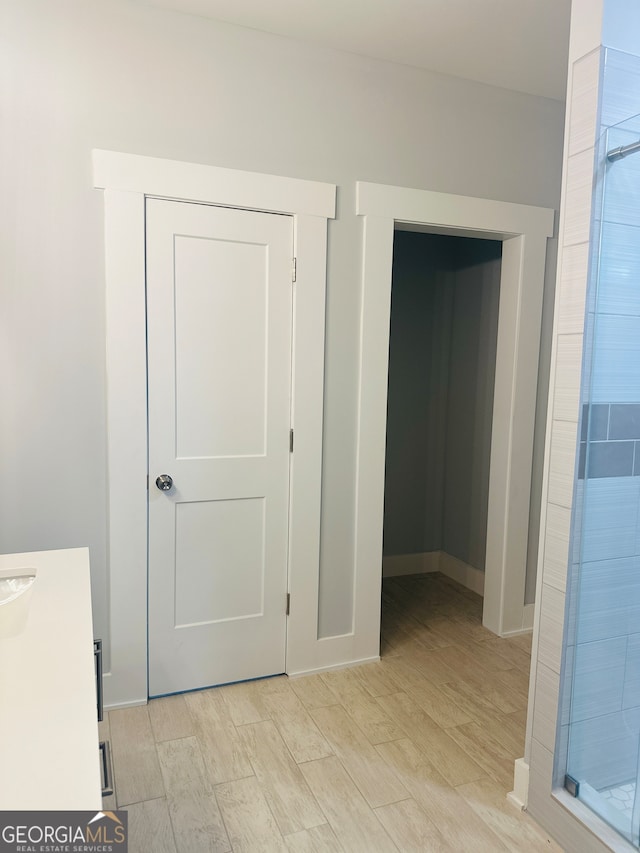 interior space with light wood-type flooring