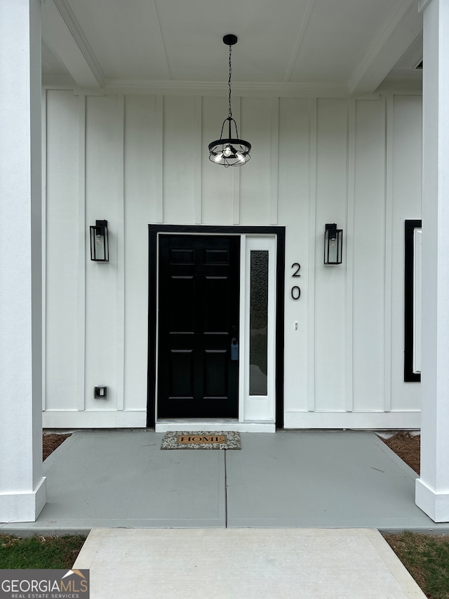 view of doorway to property