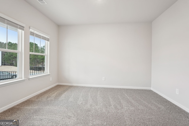 view of carpeted empty room