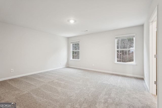 view of carpeted empty room