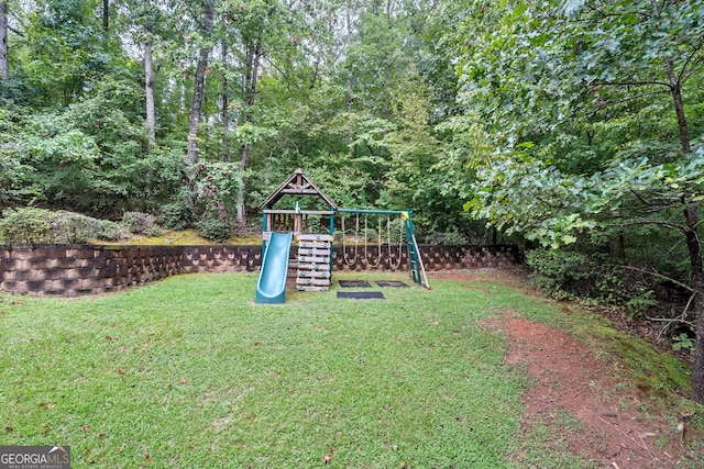view of yard with playground community