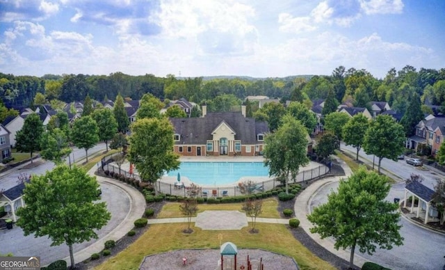 birds eye view of property