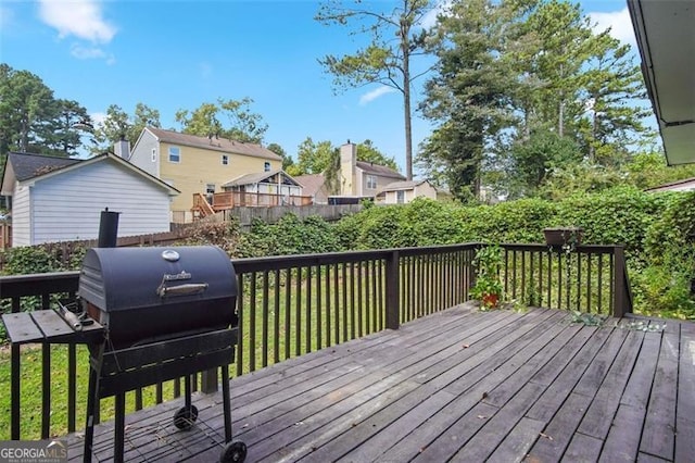 view of wooden deck