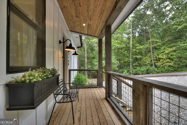 view of wooden deck