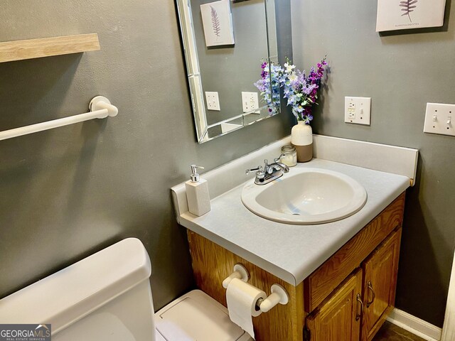 1832 Wayside Rd, Kingston, GA 30145 - half bathroom featuring toilet and vanity