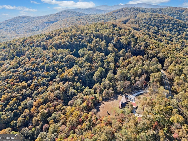 bird's eye view featuring a mountain view