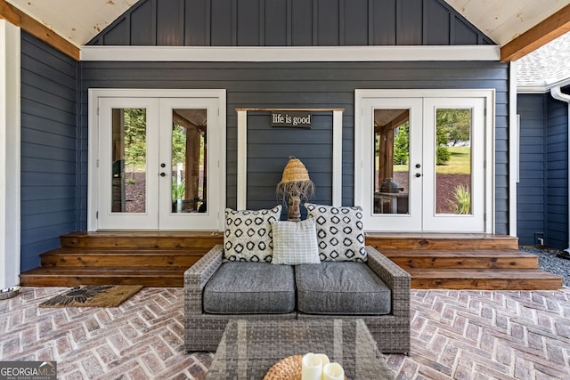 entrance to property with french doors