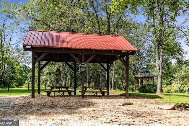 surrounding community with a gazebo