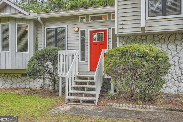 view of doorway to property