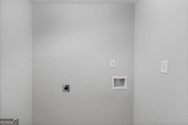 laundry room with hookup for an electric dryer and hookup for a washing machine