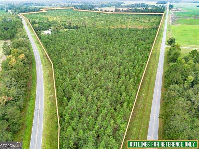 bird's eye view featuring a rural view