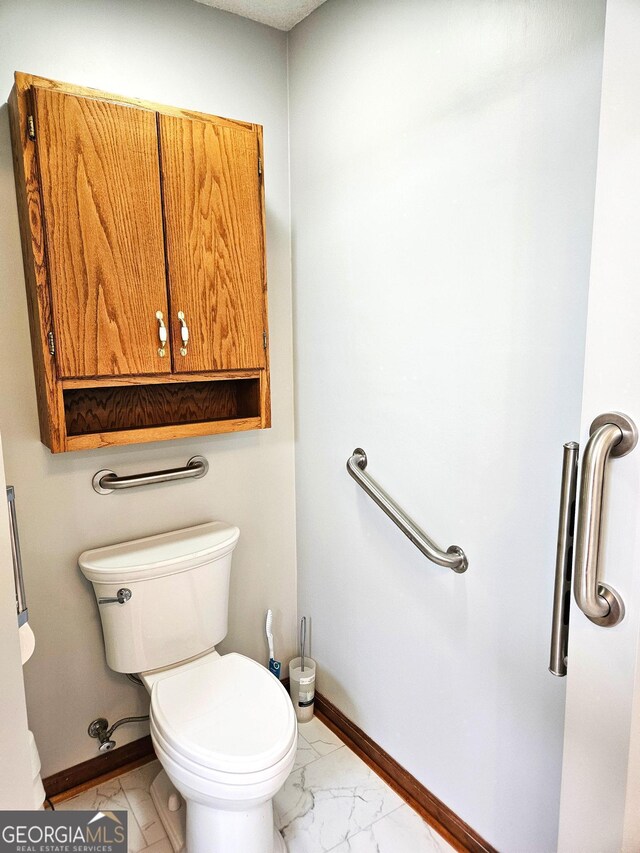 bathroom featuring independent shower and bath and toilet