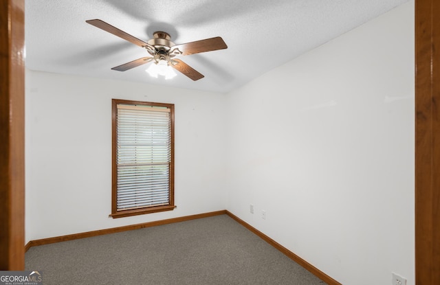 4909 Perry Rd, Claxton, GA 30417 - unfurnished room featuring carpet flooring, a ceiling fan, and a textured ceiling