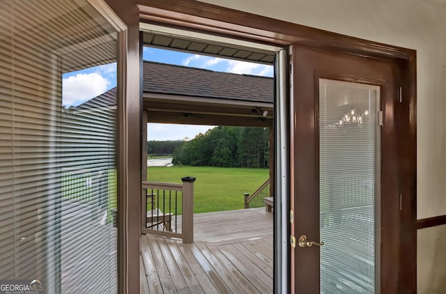 4909 Perry Rd, Claxton, GA 30417 - doorway to outside with hardwood / wood-style flooring