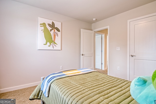 bedroom with carpet floors