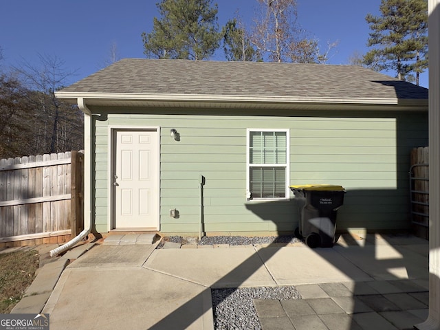 rear view of house with a patio area