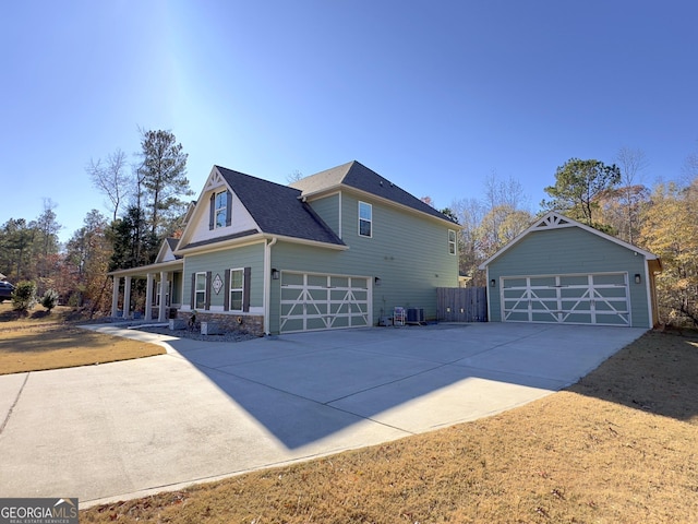 view of home's exterior featuring central AC unit