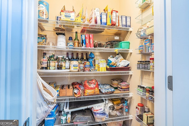 view of pantry