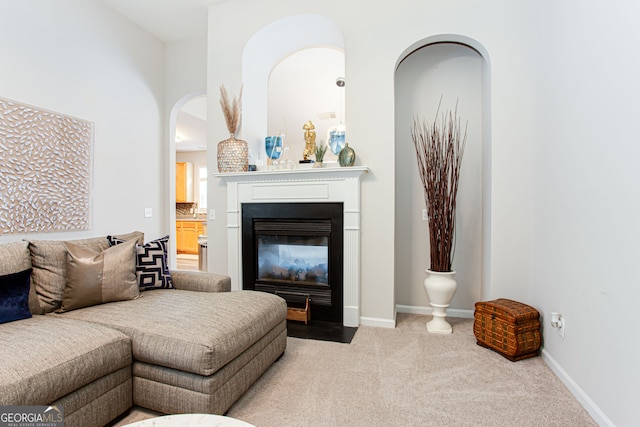 view of carpeted living room