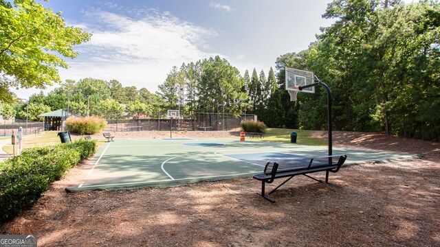 view of basketball court