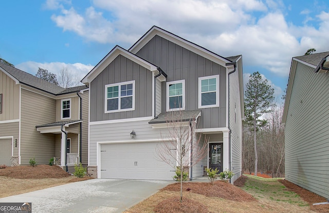 front of property featuring a garage