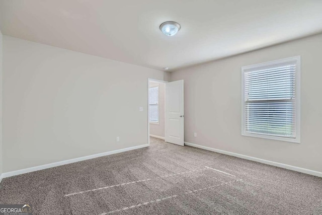 view of carpeted empty room