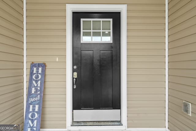 view of doorway to property