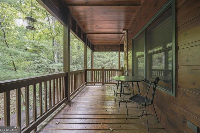 112 N Hiawatha Trl, Blue Ridge, GA 30513 - view of wooden terrace