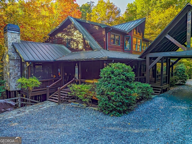 exterior space with a wooden deck