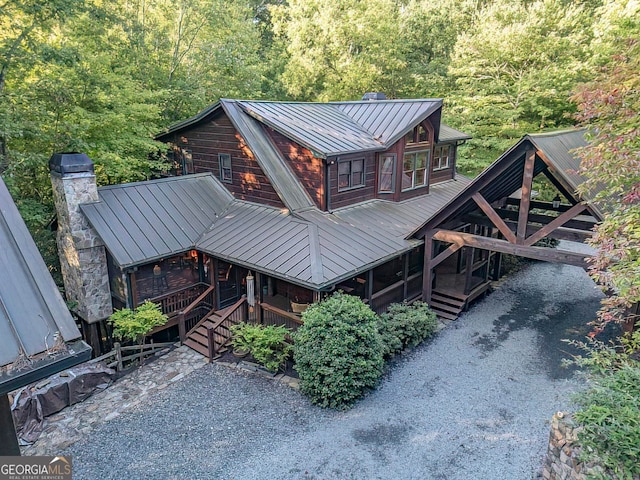 exterior space with a wooden deck