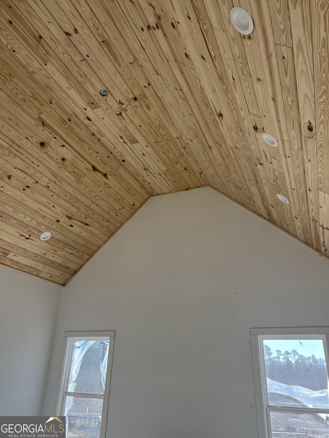 room details with wood ceiling