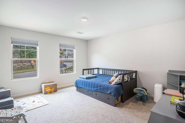 view of carpeted bedroom