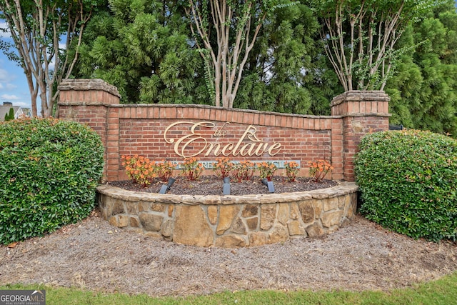 view of community sign