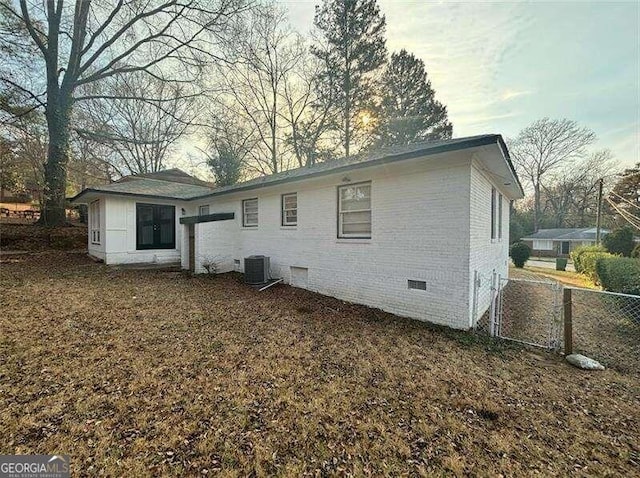 back of property with cooling unit