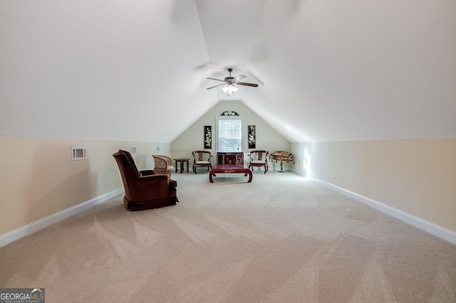 interior space featuring lofted ceiling