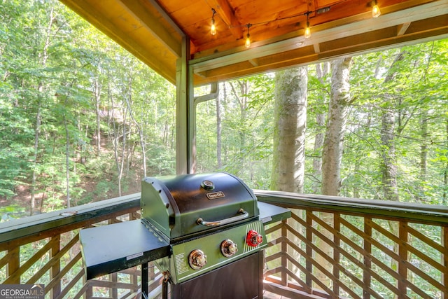 488 Joann Sisson Rd, Blue Ridge, GA 30513 - sunroom / solarium featuring a forest view