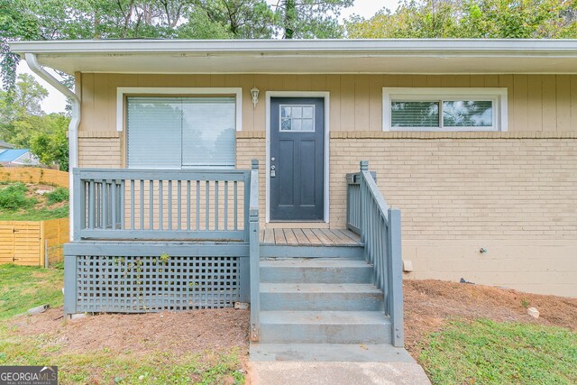1278 Lynwyn Ln SE, Atlanta, GA 30316 - doorway to property featuring brick siding