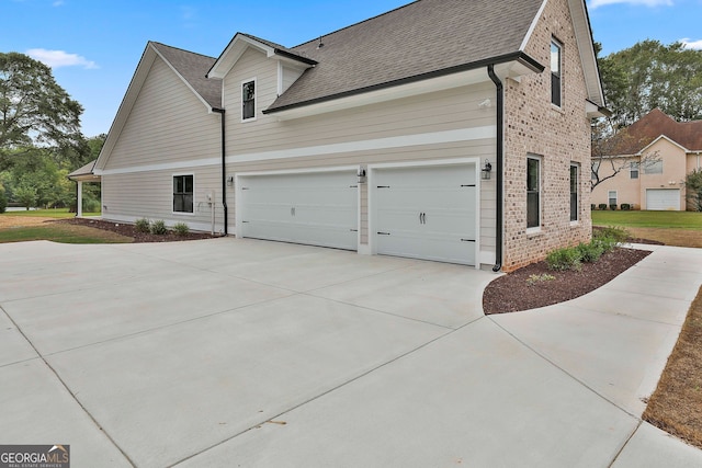 view of home's exterior featuring a garage