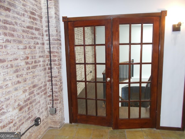 140 Walker St SW Unit A, Atlanta, GA 30313 - detailed view of french doors and brick wall