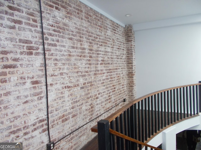 140 Walker St SW Unit A, Atlanta, GA 30313 - stairway featuring brick wall