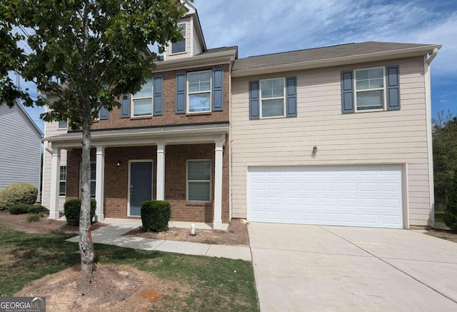 view of front of home featuring a garage