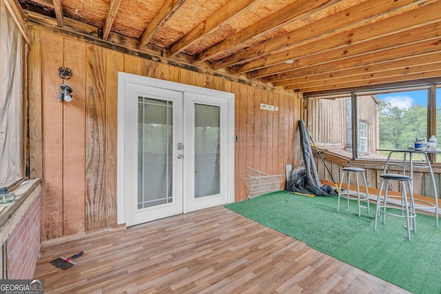 interior space with french doors