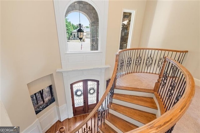 interior space featuring french doors