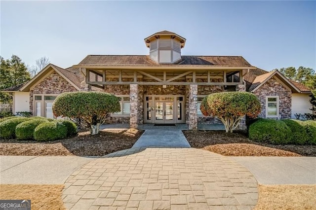 view of front of home with french doors